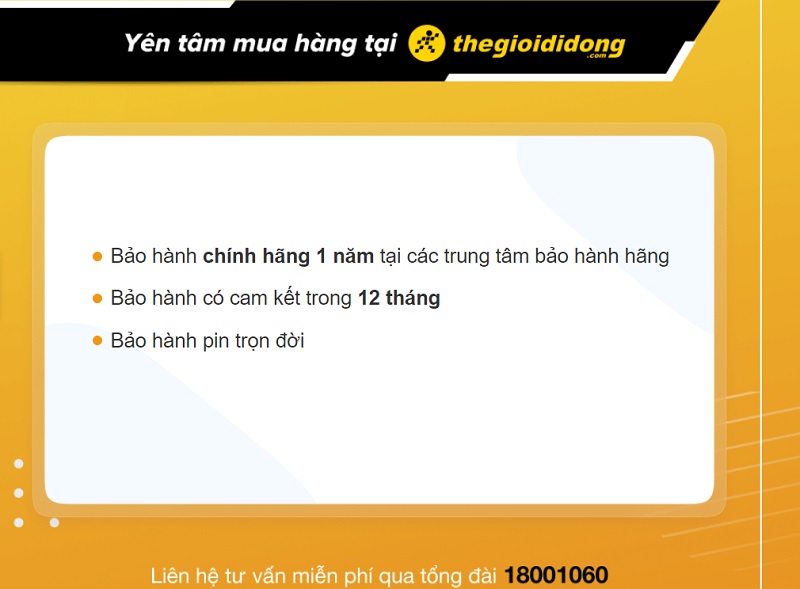 Chính sách bảo đồng hồ khi mua tại Thế giới di động